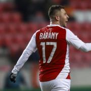 Bárány Donát járomcsont törést szenvedett egy összecsapás során  Fotó: DVSC